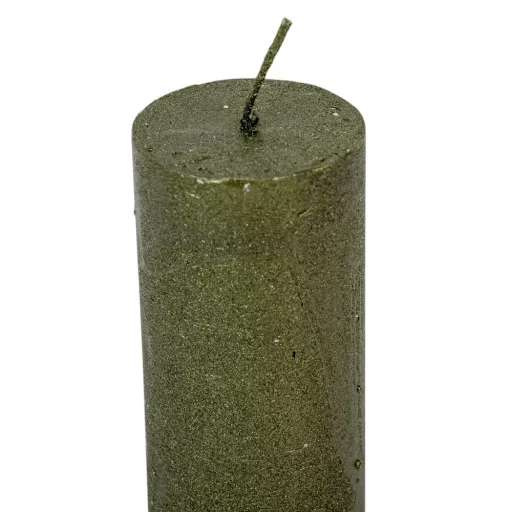 Rusztikus metál henger 40x100 mm oliva zöld 4db/csom (db ár)