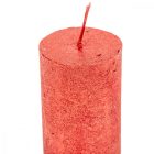 Rusztikus metál henger 40x75mm piros 4db/csom (db ár)