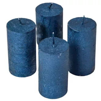   Rusztikus metál henger 40x75mm sötétkék 4db/csom (db ár)