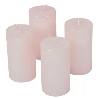   Rusztikus metál henger 40x75 mm világosrózsa 4db/csom (db ár)
