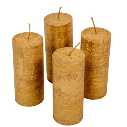 Rusztikus metál henger 50x120 mm arany 4db/csom (db ár)