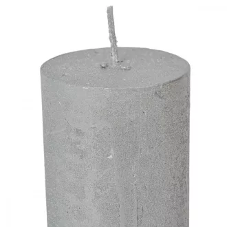 Rusztikus metál henger 50x120mm ezüst 4db/csom (db ár)