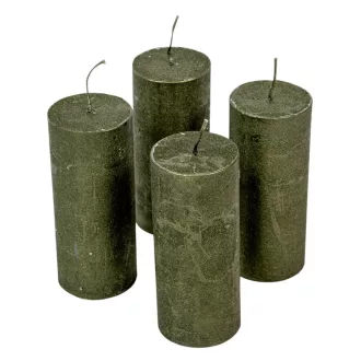 Rusztikus metál henger 50x120mm oliva 4db/csom  (db ár)