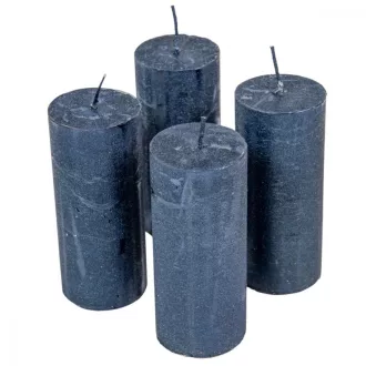   Rusztikus metál henger 50x120mm sötétkék 4db/csom (db ár)