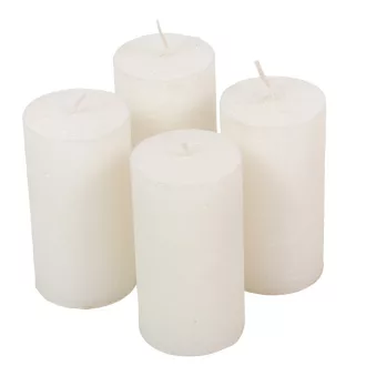 Rusztikus metál henger 50x90mm fehér 4db/csom (db ár)