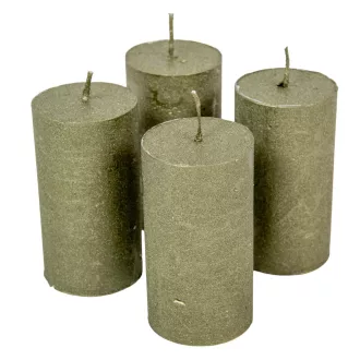 Rusztikus metál henger 50x90mm oliva 4db/csom (db ár)