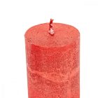 Rusztikus metál henger 50x90mm piros 4db/csom (db ár)