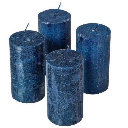 Rusztikus metál henger 50x90mm sötét kék 4 db/csom (db ár)