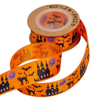 Ripsz szalag halloween mintás 2.5cmx10y