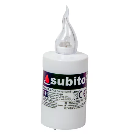 Elektromos mécses betét SUBITO fehér M11cm