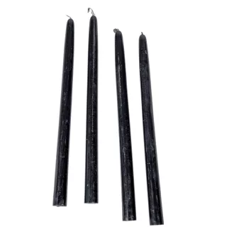Szálas gyertya 17cm fekete 10db-os (db ár)