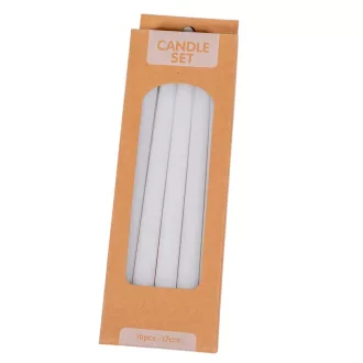 Szálas gyertya 17cm fehér 10db-os (db ár)