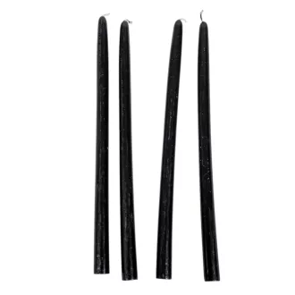 Szálas gyertya 20cm fekete 10db-os (db ár)