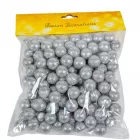 Glitteres polisztirol golyó ezüst 2cm 30g