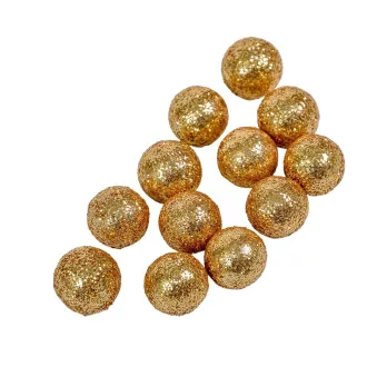 Glitteres polisztirol golyó arany 1,5cm 30g