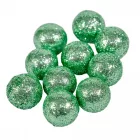 Glitteres polisztirol golyó menta 1,5cm 30g