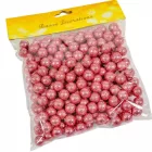 Glitteres polisztirol golyó pink 1,5cm 30g