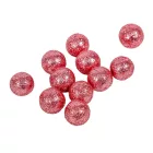 Glitteres polisztirol golyó pink 1,5cm 30g