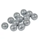 Glitteres polisztirol golyó ezüst 1,5cm 30g