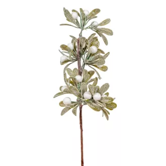 Fehér bogyós fagyöngy ág 32cm