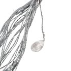 Glitteres dekor ág sztrasszal ezüst 44cm