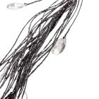 Glitteres dekor ág sztrasszal fekete 44cm