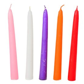   Mártott spitz gyertya 200mm (db ár) 20db/csom fehér piros lila nari rózsa