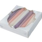 Mártott spitz gyertya 200mm (db ár) 20db/csom fehér vanilia krém puder mályva h.lila