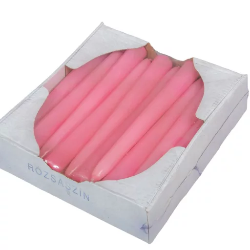 Mártott spitz gyertya rózsa 20cm (db ár) 20db/csom