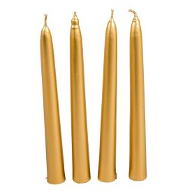 Metál spitz gyertya 195 mm arany 4db/csom (db ár)