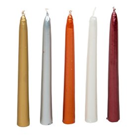   Metál spitz gyertya 200mm (db ár) 20db/csom arany ezüst nari fehér bordó