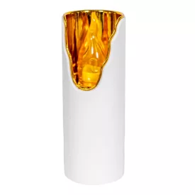 LED-es mécses (elemmel) arany meleg M11x4 cm 