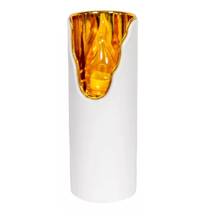 LED-es mécses (elemmel) arany meleg M11x4 cm 