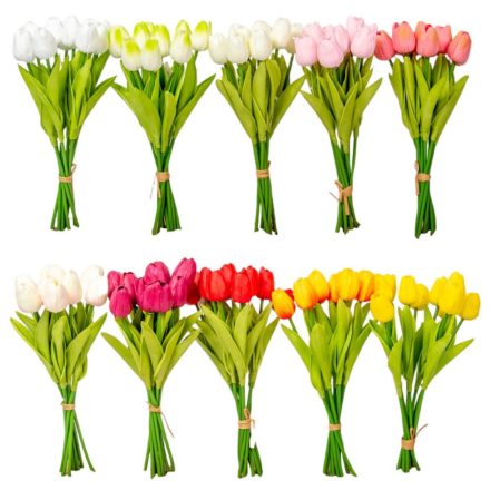 Tulipán köteg gumi 10v. mix M33cm 24db/#