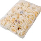 Rózsa virágfej ivory D7cm 24db/csom