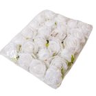 Rózsa virágfej fehér D7cm 24db/csom