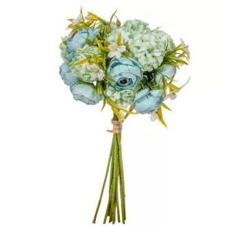 Ranunculus, dália köteg 10v. kék M33cm 24db/#