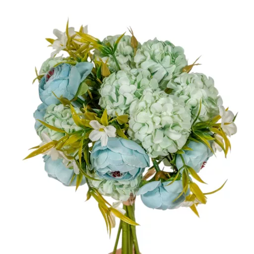 Ranunculus, dália köteg 10v. kék M33cm 24db/#
