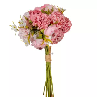 Ranunculus, dália köteg 10v. rózsaszín M33cm 24db/#