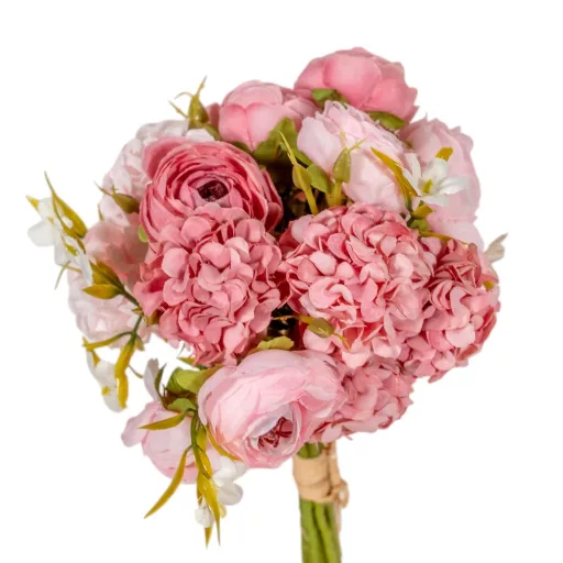 Ranunculus, dália köteg 10v. rózsaszín M33cm 24db/#