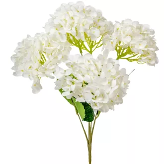 Hortenzia csokor 5v. krém M48cm 25db/#