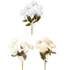 Krizantém csokor tépett krém-fehér M48cm 24db/#