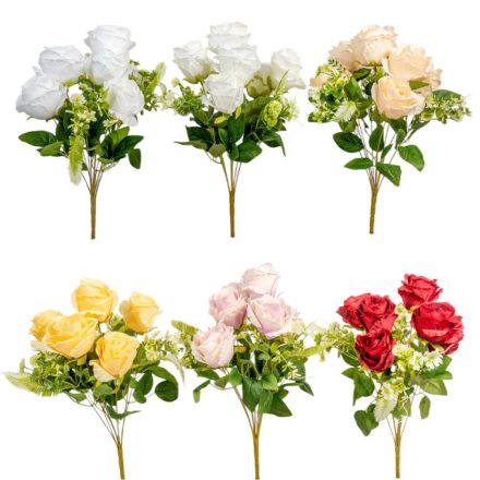 Rózsa csokor 6v. mix M44cm 24db/#
