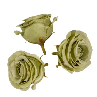 Rózsa virágfej GREEN D5cm 24db/csom