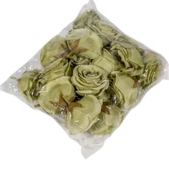 Rózsa virágfej GREEN D5cm 24db/csom