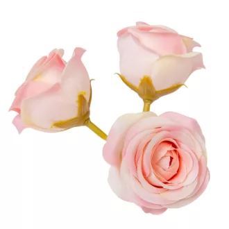 Rózsa virágfej világosrózsaszín D5cm 24db/csom 