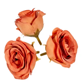 Rózsa virágfej RUST D5cm 24db/csom
