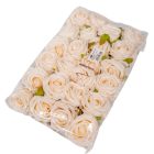 Rózsa virágfej ivory D7cm 24db/csom