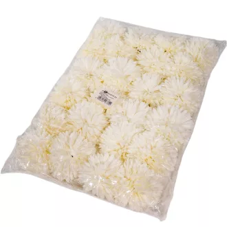 Gömb dália virágfej krém D8cm 24db/csom