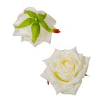 Gyémántrózsa virágfej krém D7cm 12db/csom